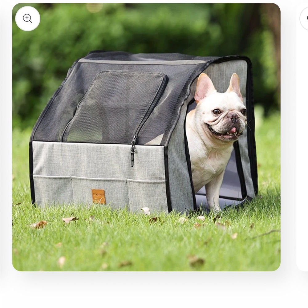 Frenchie Car Seat Cover Folding Hammock Travel Cage for Safe Travels